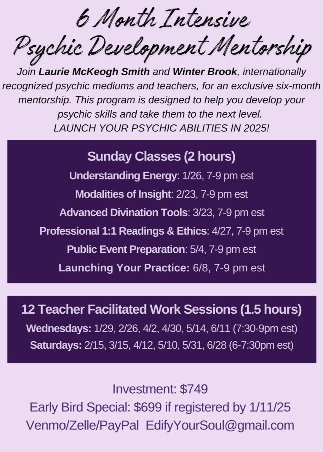 Psychic Development Mentorship (Full Program)